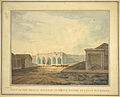 Pandangan Pintu Hoally, Srirangapatnam, di mana Tipu Sultan terbunuh, Seringapatam (Mysore), oleh Thomas Sydenham (sekitar 1799)