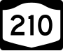 New York State Route 210 marker