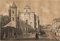 English: Franciscan church in the 19th century Polski: Kościół Franciszkanów na XIX-wiecznej grafice N. Ordy