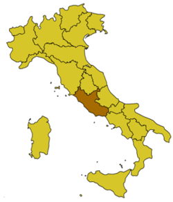 Pusiziun de la Làsio en Italia