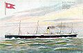 White Star Line postkort av «Suevic». Skipet gikk fra linjefart til hvalfangst til å bli senket under annen verdenskrig