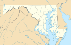 Mapa konturowa stanu Maryland, na dole po prawej znajduje się punkt z opisem „Fairmount”