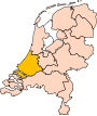 Localização da Holanda do Sul nos Países Baixos