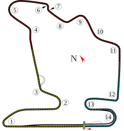 Hình dạng trường đua Hungaroring