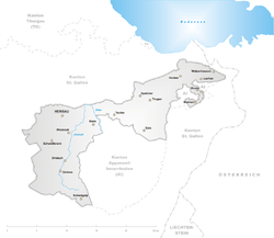 Peta Kanton Appenzell Ausserrhoden