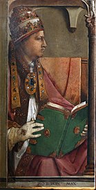 Le 210e Pape, Pie II, mort à Ancône, et dont le pontificat est marqué par les croisades contre les Turcs.
