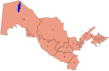 Özbekistan regionları