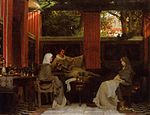 Da Venantius Fortunatus lest da Radegundis und iara Adoptivdochda Agnes fia; Büd ausn Joa 1862 fum Sir Lawrence Alma-Tadema.