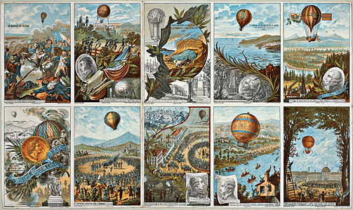 First series about the history of ballooning, by Romanet & cie.