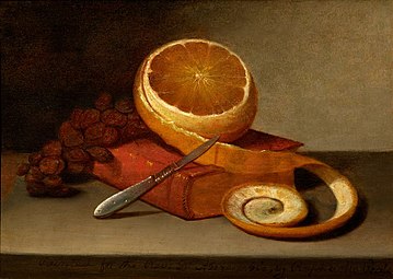 Still Life with Orange and Book (Natura morta con arancia e libro), 1815
