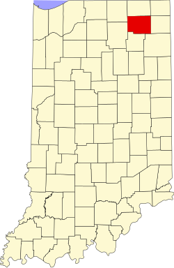 Vị trí quận Noble trong tiểu bang Indiana ở Hoa Kỷ