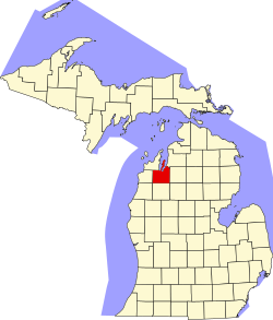 Vị trí quận Grand Traverse trong tiểu bang Michigan ở Hoa Kỷ