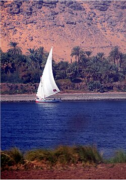 أالداو يمر بمرورالنيل بالقربأسوان،مصر