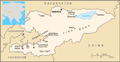 Location map of Kyrgyzstan in English