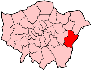 Лондонский боро Бексли на карте