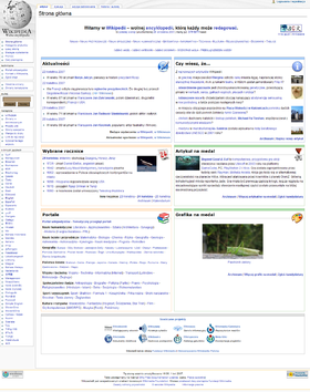 Trang chính của Wikipedia tiếng Ba Lan.