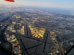 Foto udara Bandar Udara Schiphol