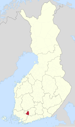 Location of Tammela in Finland
