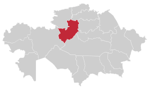 Тургайская область на карте