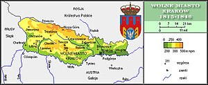 Cracow: історичні кордони на карті