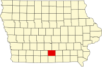 Округ Лукас на мапі штату Айова highlighting