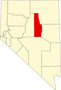 Locatie van Eureka County in Nevada