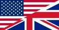 Bei dieser Flagge für die englische Sprache wurden Großbritannien und die USA berücksichtigt, aber Kanada und Australien nicht.