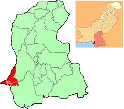 Localização de Carachi em Sinde e no Paquistão