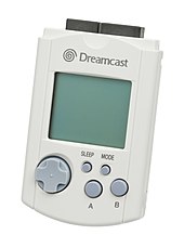 Uma imagem que mostra periférico para o console Sega Dreamcast.