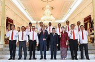 Joko Widodo memperkenalkan wakil menteri Kabinet Indonesia Maju pada 25 Oktober 2019.
