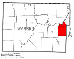 Former location of Kinzua Township in modern-day Warren County