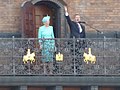 2015年4月16日、女王の75歳祝賀にて（右はコペンハーゲン市長）
