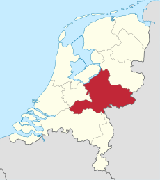 Guéldria no mapa dos Países Baixos