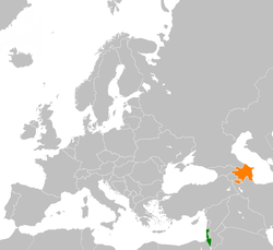 Haritada gösterilen yerlerde İsrail ve Azerbaycan