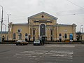 Lietuvių: Geležinkelio stotis Polski: Dworzec Беларуская: Чыгуначны вакзал English: Front view of the railway station