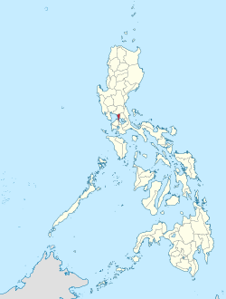 Mapa de Filipinas con Gran Manila resaltado