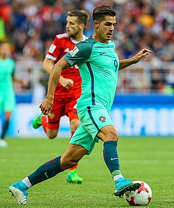 2017, durant le match Russie contre le Portugal.