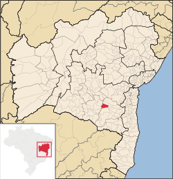 Localização de Caetanos na Bahia