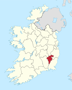Kreivikunnan sijainti Irlannissa