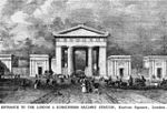 Dorische toegangspoort tot Station London Euston, 1851