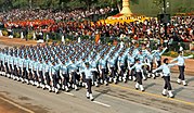 Kontingen Angkatan Udara India dalam parade militer