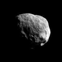 Janus as imaged by Cassini (2008-02-20).