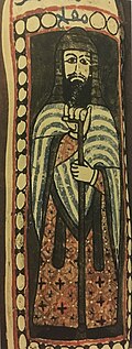 Mural from 837/839 from the palace of al-Mukhtar in Samarra, Iraq, portraying a cleric of the Church of the East