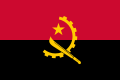 Παραλλαγή σφυροδρέπανου (γρανάζι και ματσέτα) στη σημαία της Ανγκόλας