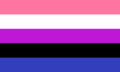 Bandera d'orgull gènere fluid.