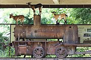 The locomotive is a historic object from the ancient Don Det–Don Khon narrow-gauge railway and constitutes a touristic place in Si Phan Don.