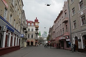 Вигляд на вулицю Гетьмана Сагайдачного з бульвару Тараса Шевченка