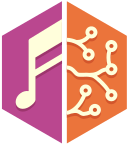 Logotip MusicBrainza od 22. februarja 2016.