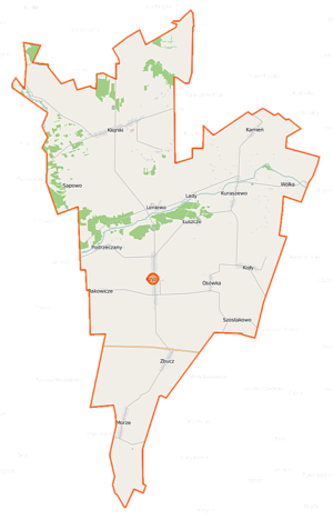 Гміна Чыжы, мапа