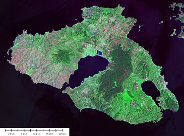 Landsat image of the island (1636 km²)